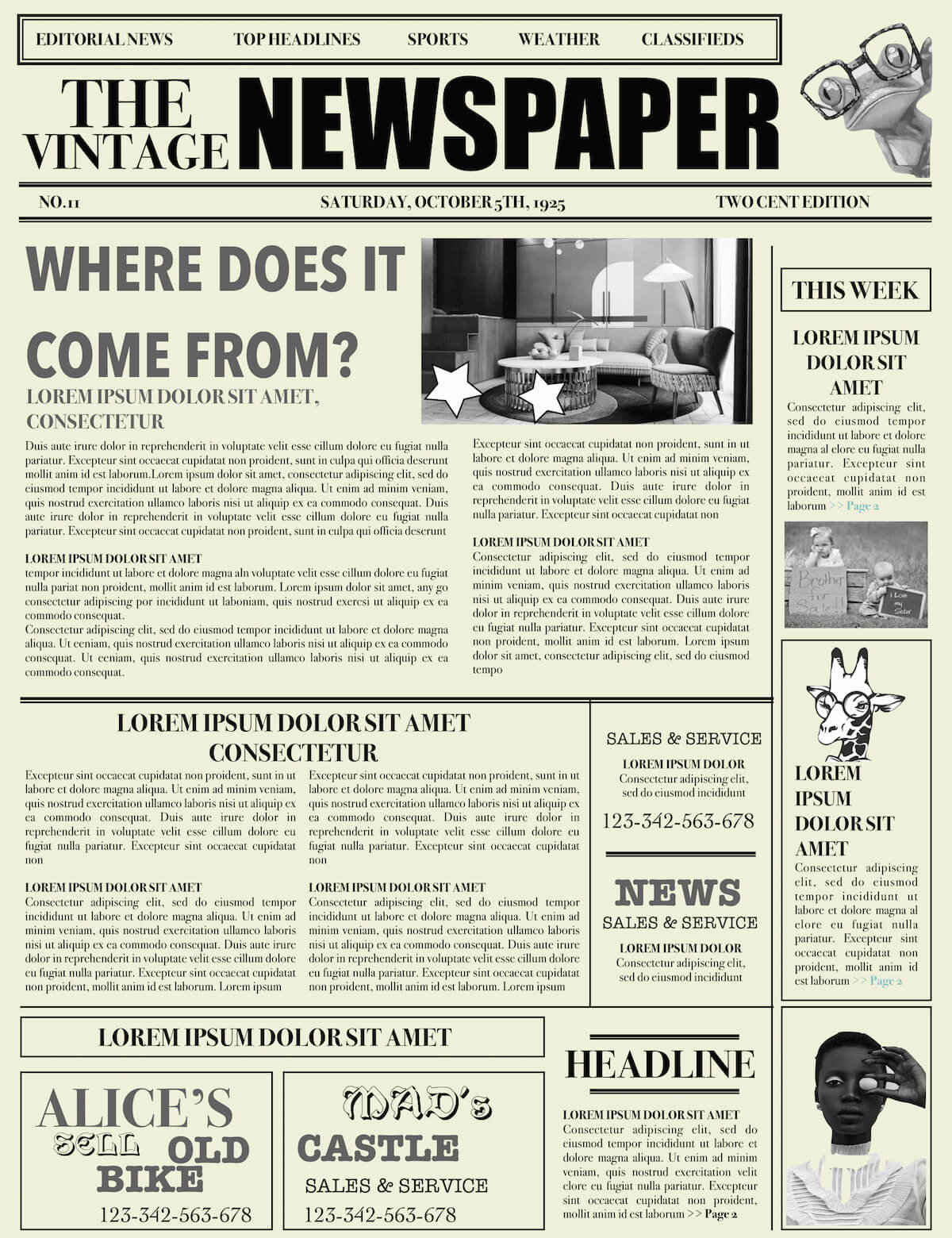 Free Vintage Newspaper Template Word 15 Signs You're In With Old Newspaper Template Word Free