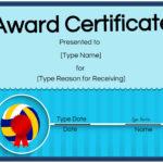 Free Volleyball Certificate | Customize Online & Print In Rugby League Certificate Templates