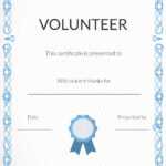 Free Volunteer Appreciation Certificates — Signup for Volunteer Certificate Template