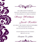 Free Wedding Invitation Templates For Word Free Wedding With Regard To Free E Wedding Invitation Card Templates
