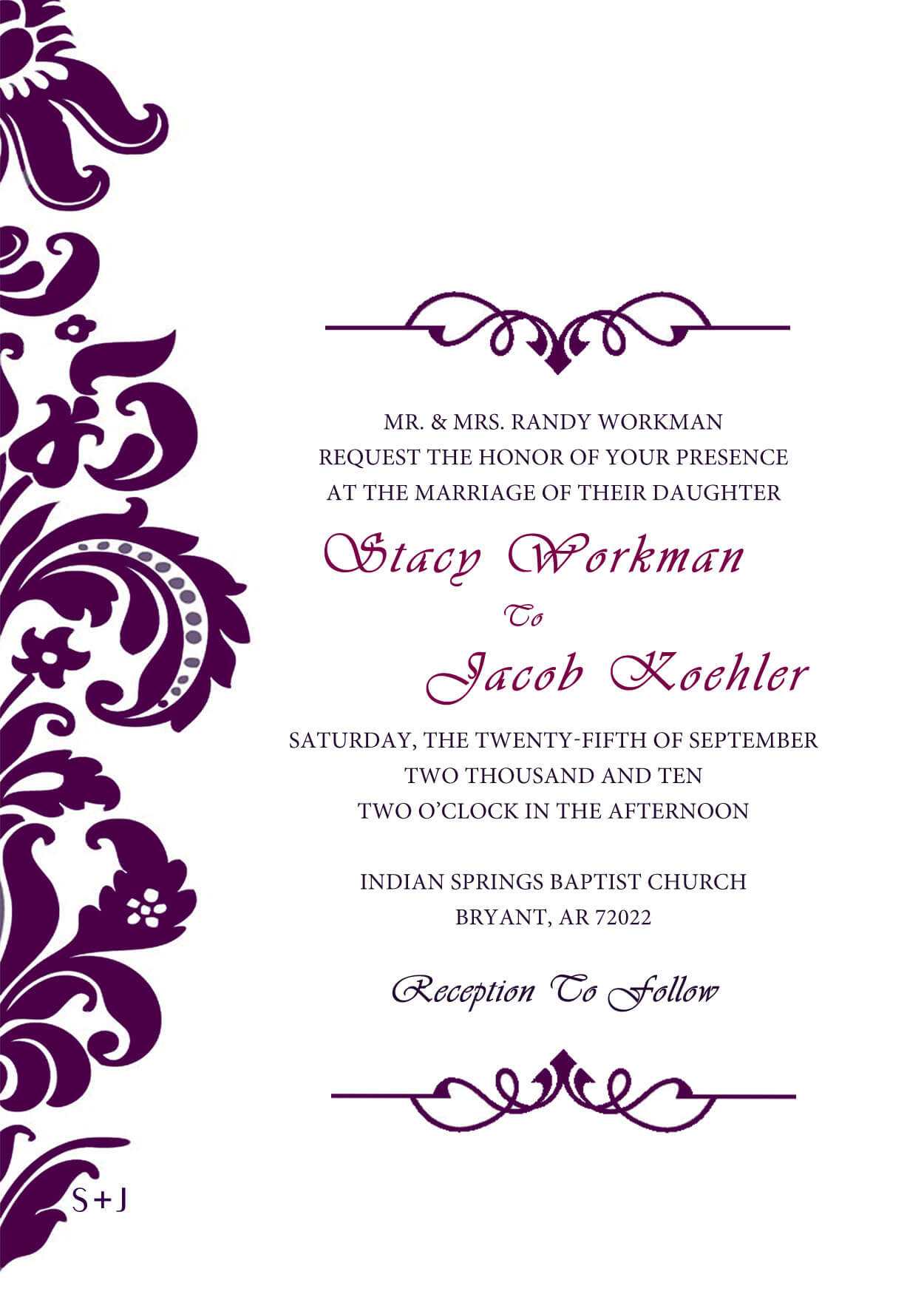 Free Wedding Invitation Templates For Word Free Wedding With Regard To Free E Wedding Invitation Card Templates