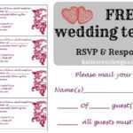 Free Wedding Rsvp & Response Card Template Templat | Wedding Inside Free Printable Wedding Rsvp Card Templates