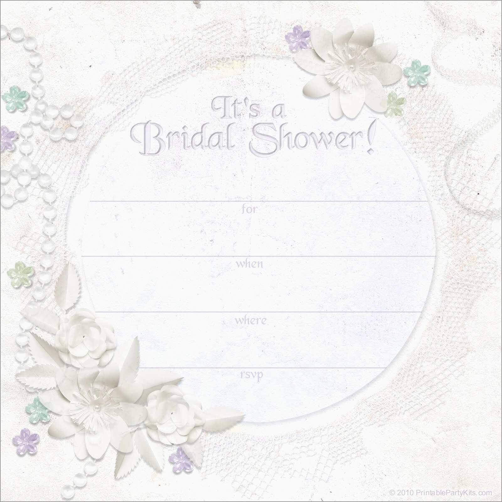 Free Wedding Shower Invitation Templates Good Wedding Shower Throughout Blank Bridal Shower Invitations Templates