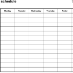 Free Weekly Schedule Templates For Word – 18 Templates For Work Plan Template Word