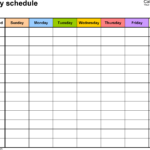 Free Weekly Schedule Templates For Word – 18 Templates Throughout Work Plan Template Word