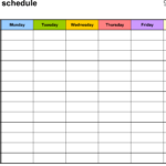 Free Weekly Schedule Templates For Word – 18 Templates With Blank Monthly Work Schedule Template