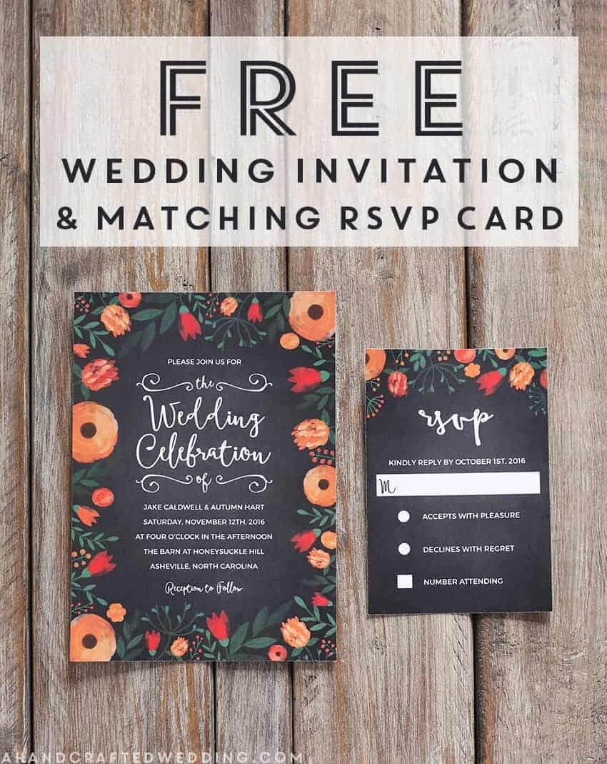 Free Whimsical Wedding Invitation Template | Mountain Modern Intended For Free Printable Wedding Rsvp Card Templates