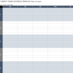 Free Work Schedule Templates For Word And Excel |Smartsheet Within Blank Monthly Work Schedule Template