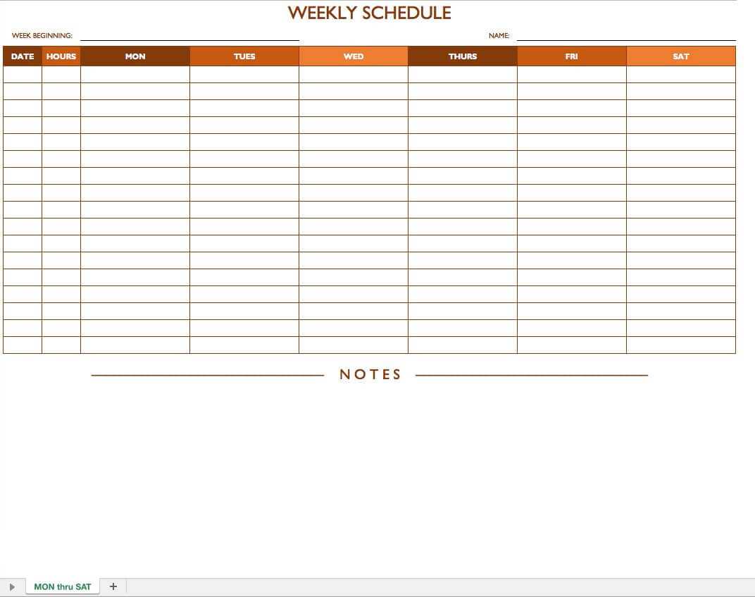 Free Work Schedule Templates For Word And Excel |Smartsheet Within Blank Monthly Work Schedule Template