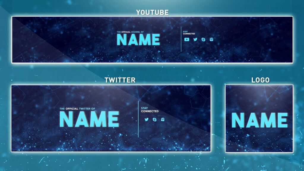 Free Youtube Banner Template Photoshop (Banner + Logo + Twitter Psd) 2016 r...