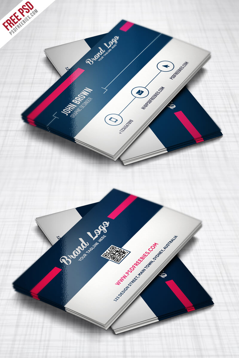 Freebie : Modern Business Card Design Template Free Psd Inside Visiting Card Template Psd Free Download