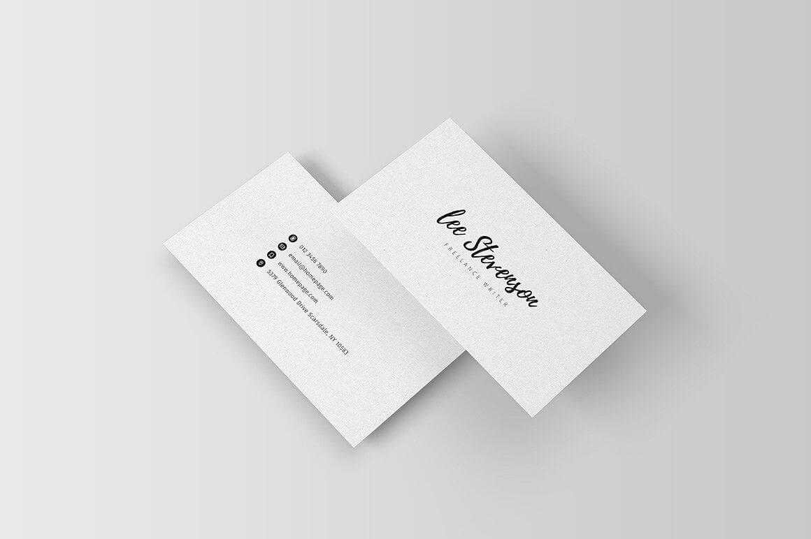 Freelancer Business Card Iii #files#psd#bleeds#size | 3D In Freelance Business Card Template