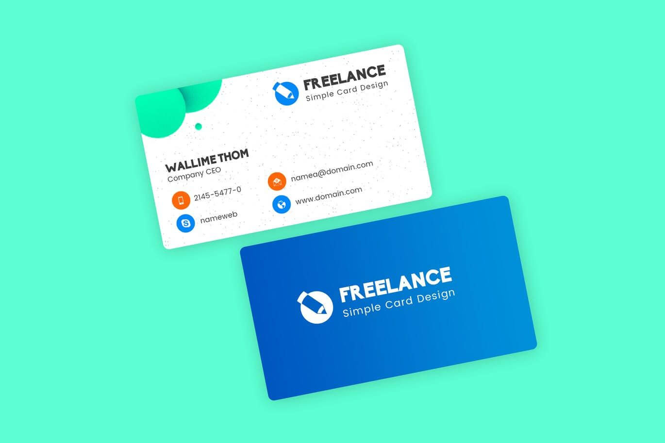 Freelancer Business Visiting Cards Design Template Psd For Freelance Business Card Template