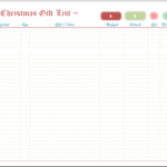 Freele Card Christmas List Templates Template Checklist Throughout Christmas Card List Template