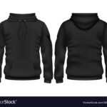 Front And Back Black Hoodie Template Pertaining To Blank Black Hoodie Template