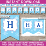 Frozen Party Banner Template With Regard To Diy Party Banner Template