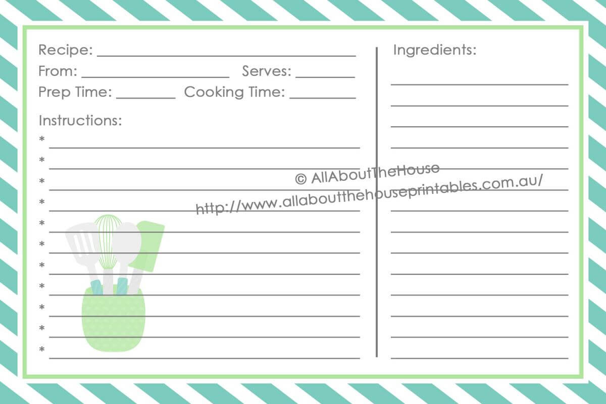 Full Page Recipe Template For Word | Template Business With Full Page Recipe Template For Word