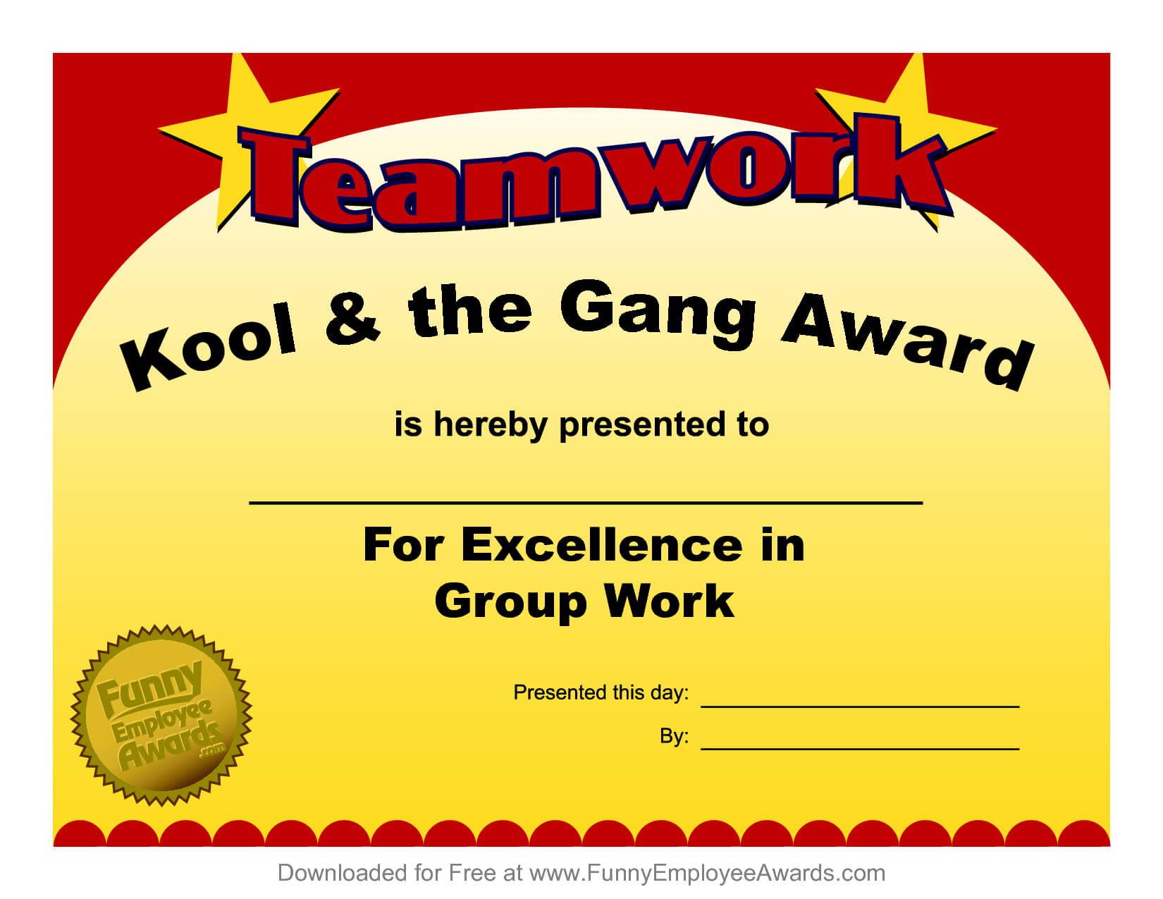 Fun Award Templatefree Employee Award Certificate Templates Intended For Fun Certificate Templates