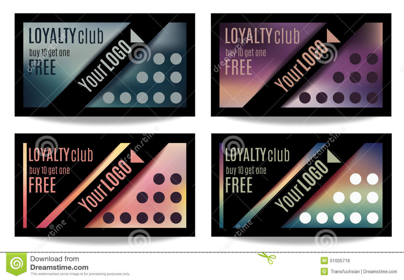 Fun Customer Loyalty Card Templates Stock Vector Intended For Customer Loyalty Card Template Free