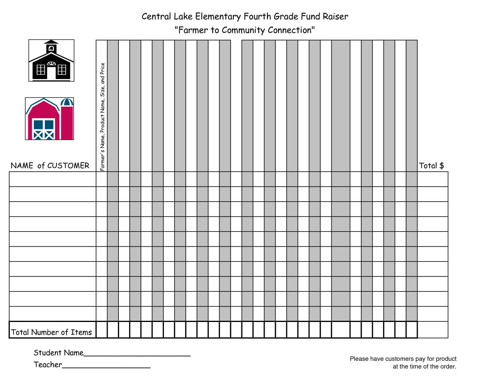 Fundraiser Order Form Template Fundraiser Order Form In Blank Fundraiser Order Form Template