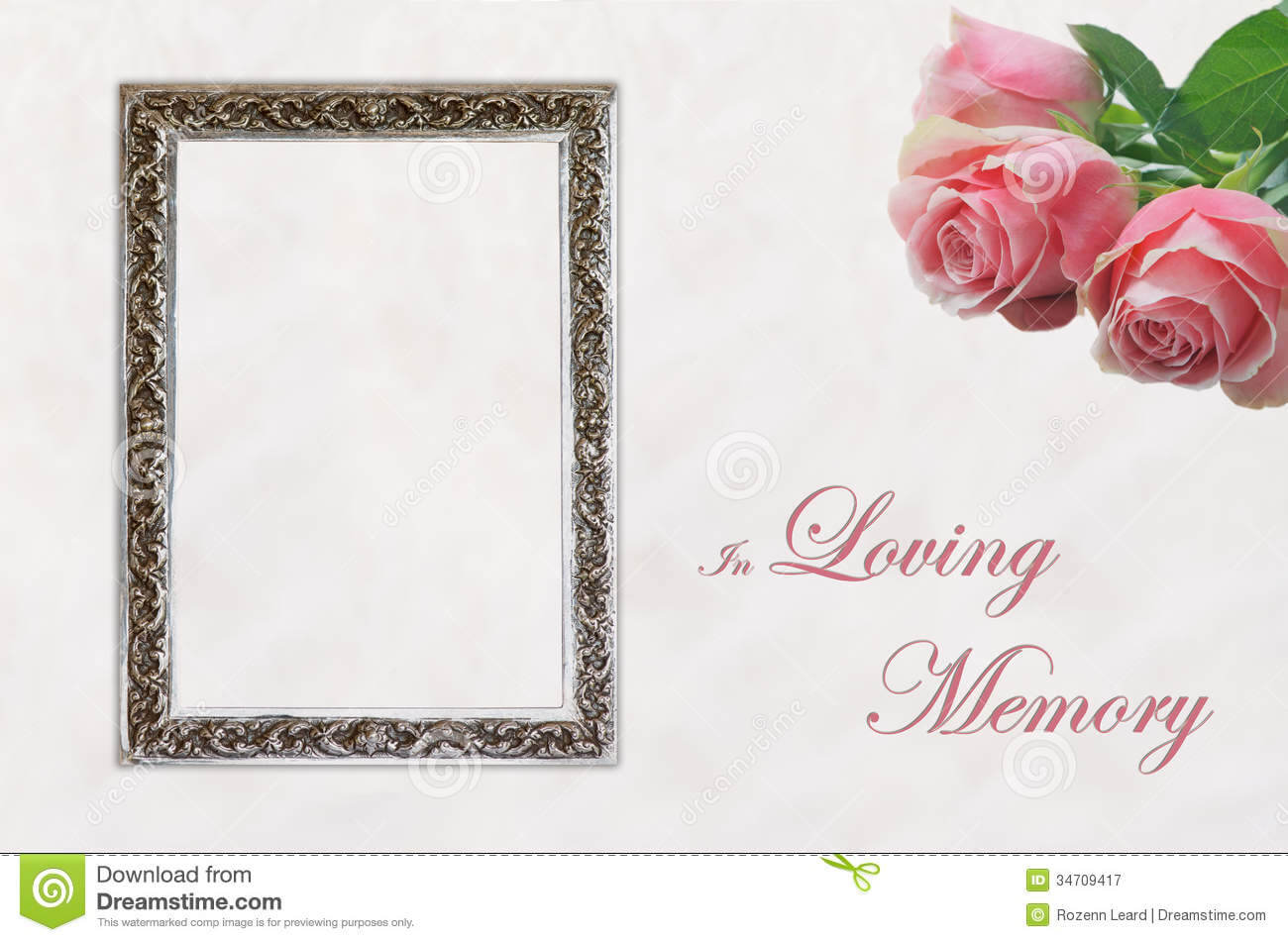 Funeral Eulogy Card Stock Image. Image Of Celebration – 34709417 For In Memory Cards Templates
