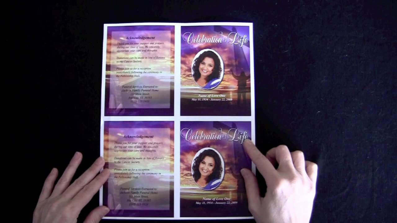 Funeral Memorial Cards With Regard To Memorial Cards For Funeral Template Free
