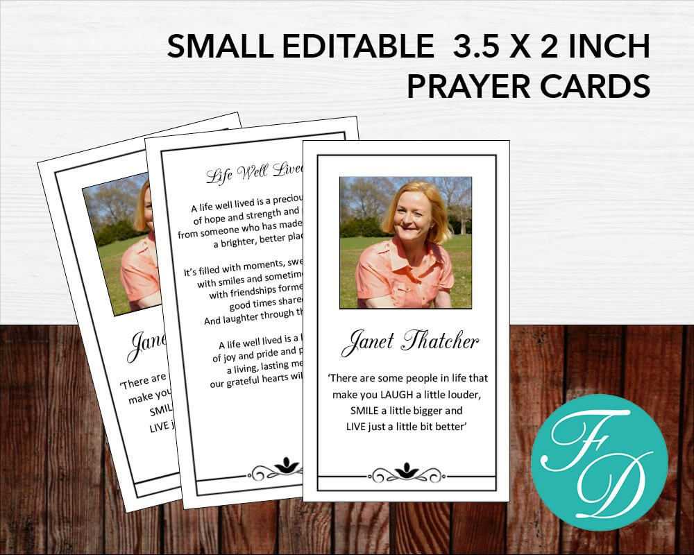 Funeral Prayer Card | Memorial Ideas | Funeral Ideas Within Prayer Card Template For Word