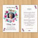 Funeral Prayer Card Template | Editable Ms Word & Photoshop For Prayer Card Template For Word