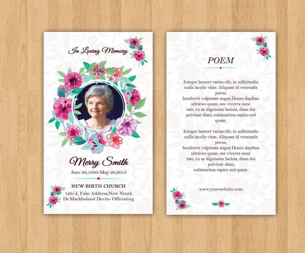 Funeral Prayer Card Template | Editable Ms Word & Photoshop For Prayer Card Template For Word