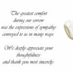 Funeral Thank You Card Ideas - Google Search | Sympathy Card pertaining to Sympathy Thank You Card Template