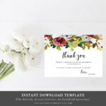 Funeral Thank You Cards Sympathy Acknowledgment Thank You Notes Memorial  Service Editable Burgundy Woman Personalized Sympathy Card Notes For Sympathy Card Template