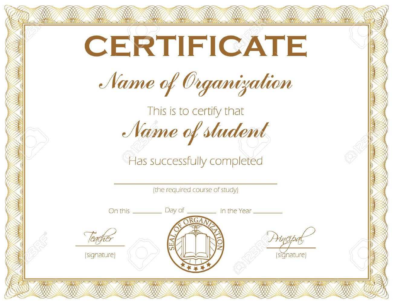 General Purpose Certificate Or Award With Sample Text That Can.. Regarding Template For Certificate Of Award