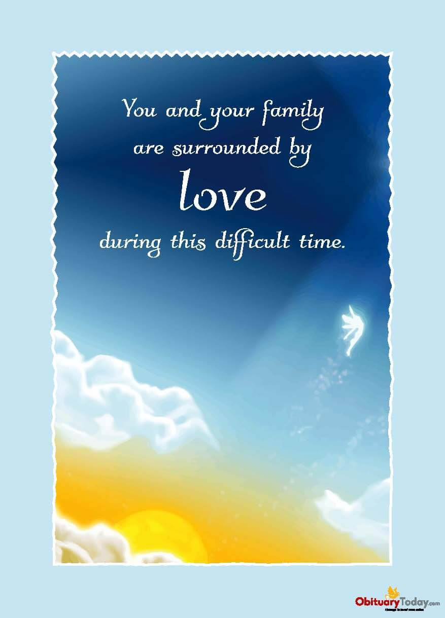 Get Inspirational Sympathy & Condolences Cards Free Online With Death Anniversary Cards Templates