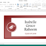 Get Microsoft's Best Graduation Templates Inside Name Tag Template Word 2010
