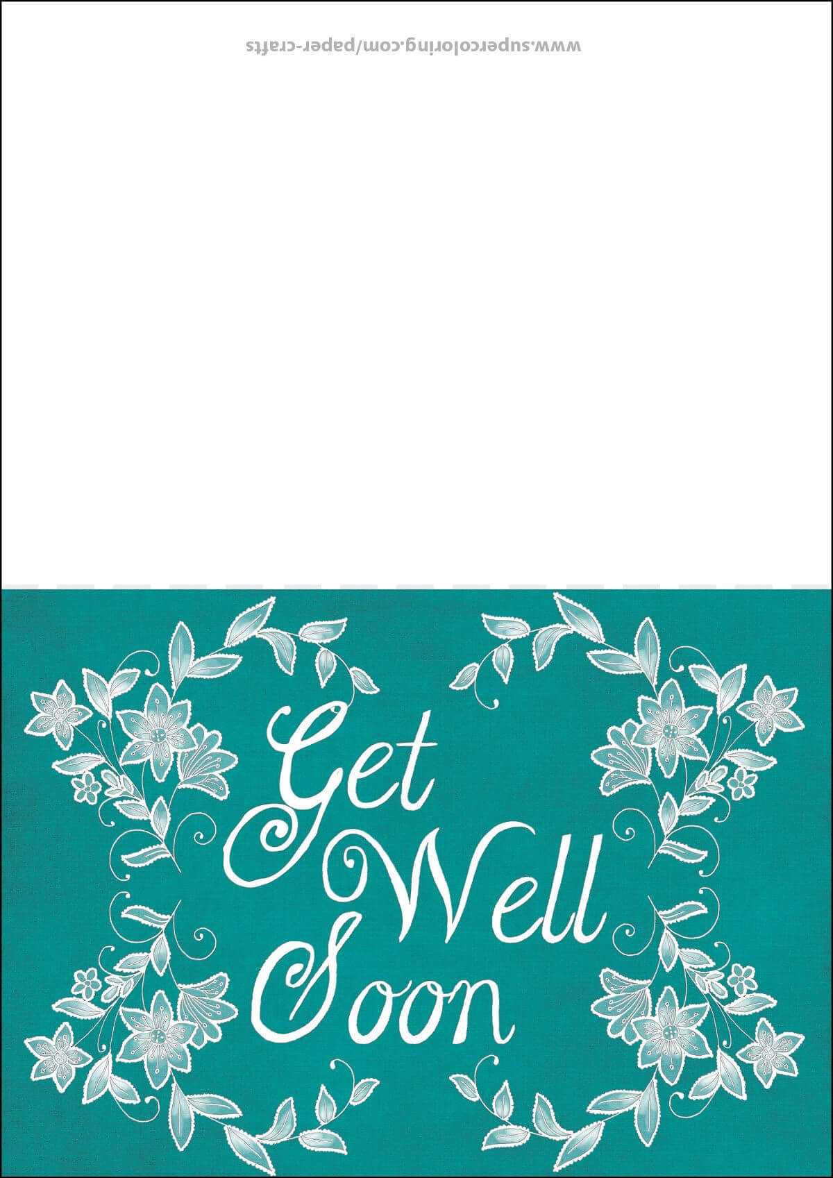 Get Well Soon Card Template | Free Printable Papercraft For Get Well Soon Card Template