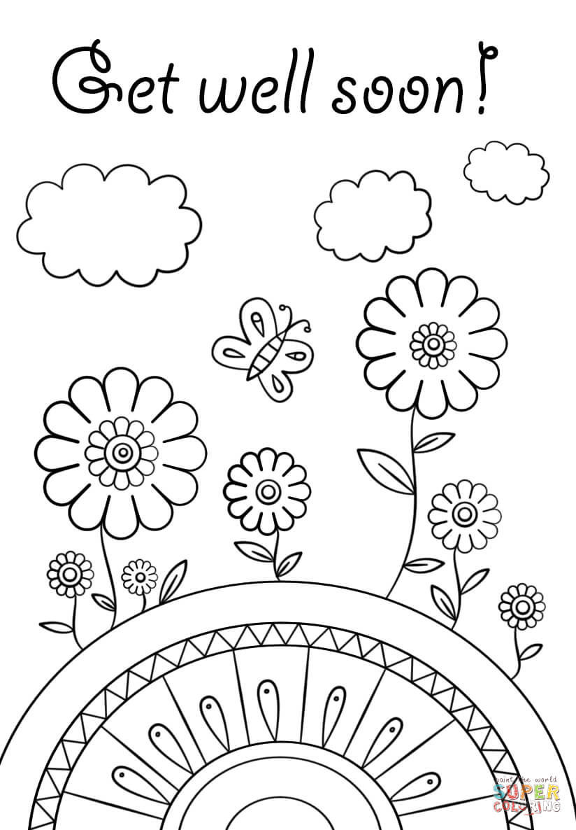 Get Well Soon Coloring Page | Free Printable Coloring Pages In Get Well Soon Card Template