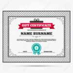 Gift Certificate. First Place Award Sign Icon. Prize For Winner.. With First Place Award Certificate Template