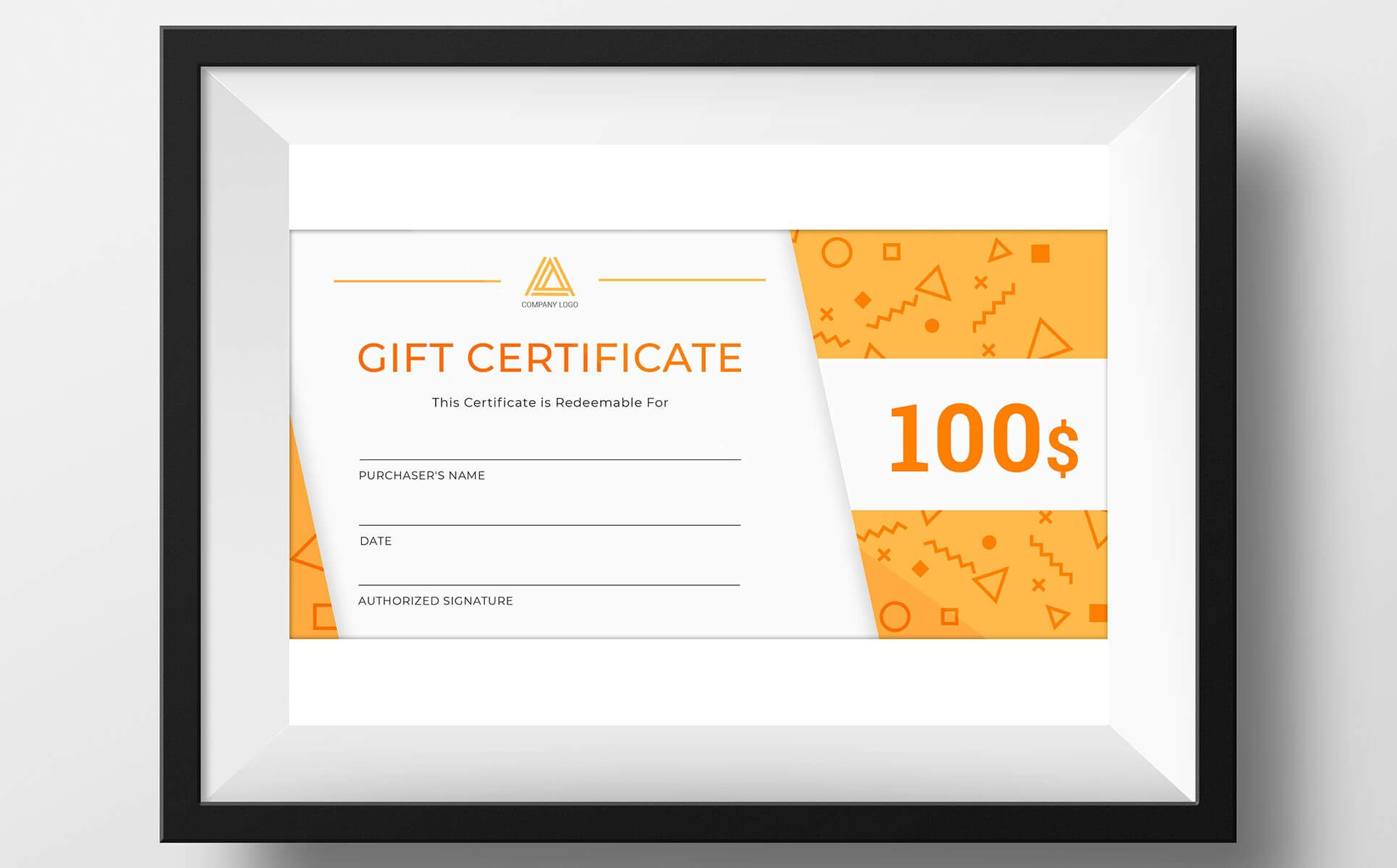 Gift Certificate Template | Design Illustration Art Within Company Gift Certificate Template