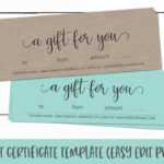 Gift Certificate Template | Editable Gift Card Pdf With Regard To Company Gift Certificate Template