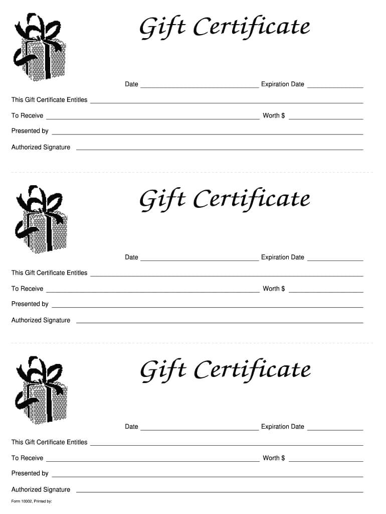 Gift Certificate Template Free - Fill Online, Printable Pertaining To Fillable Gift Certificate Template Free