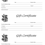 Gift Certificate Template Free – Fill Online, Printable Within Gift Certificate Log Template