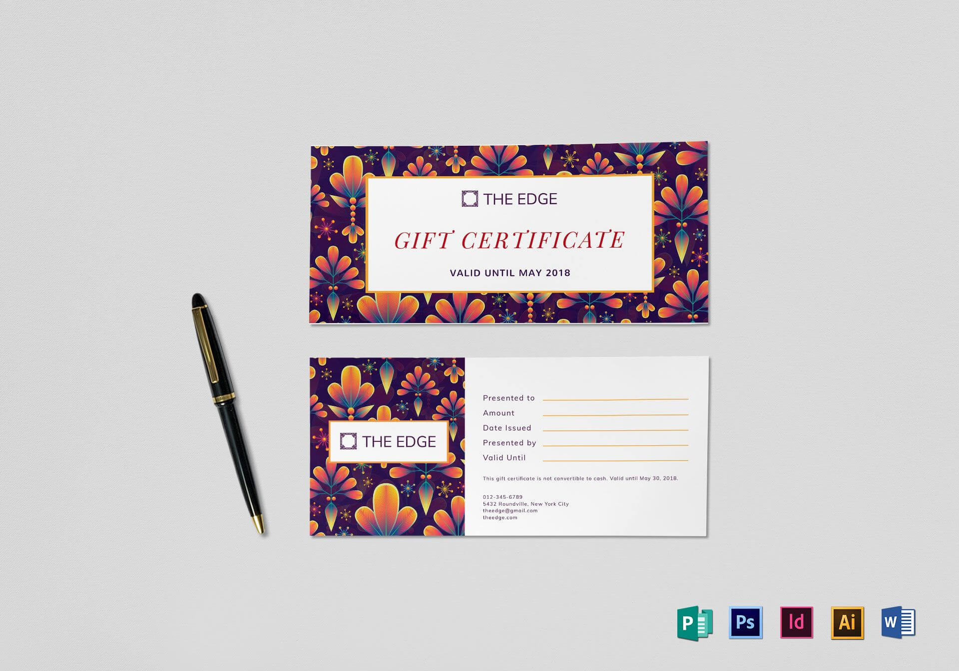 Gift Certificate Template In Gift Certificate Template Publisher