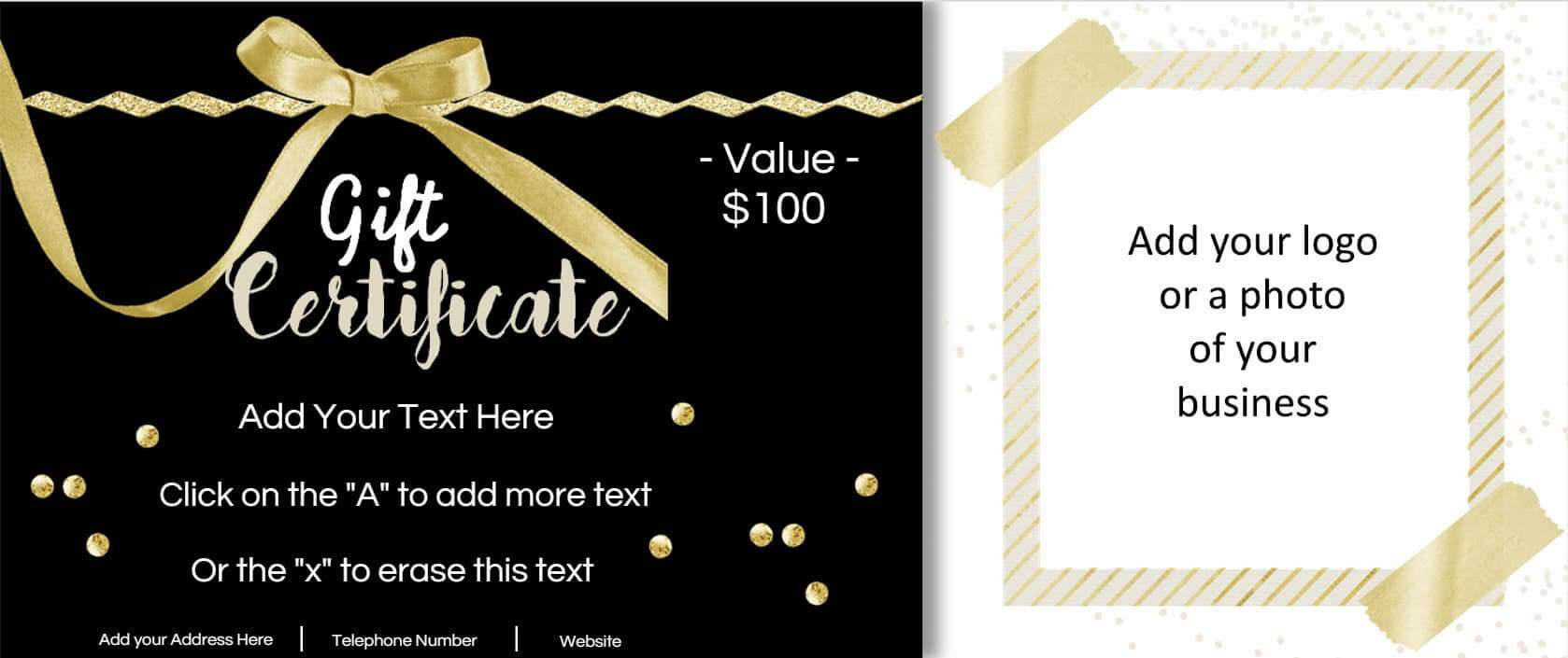 Gift Certificate Template With Logo Within Nail Gift Certificate Template Free