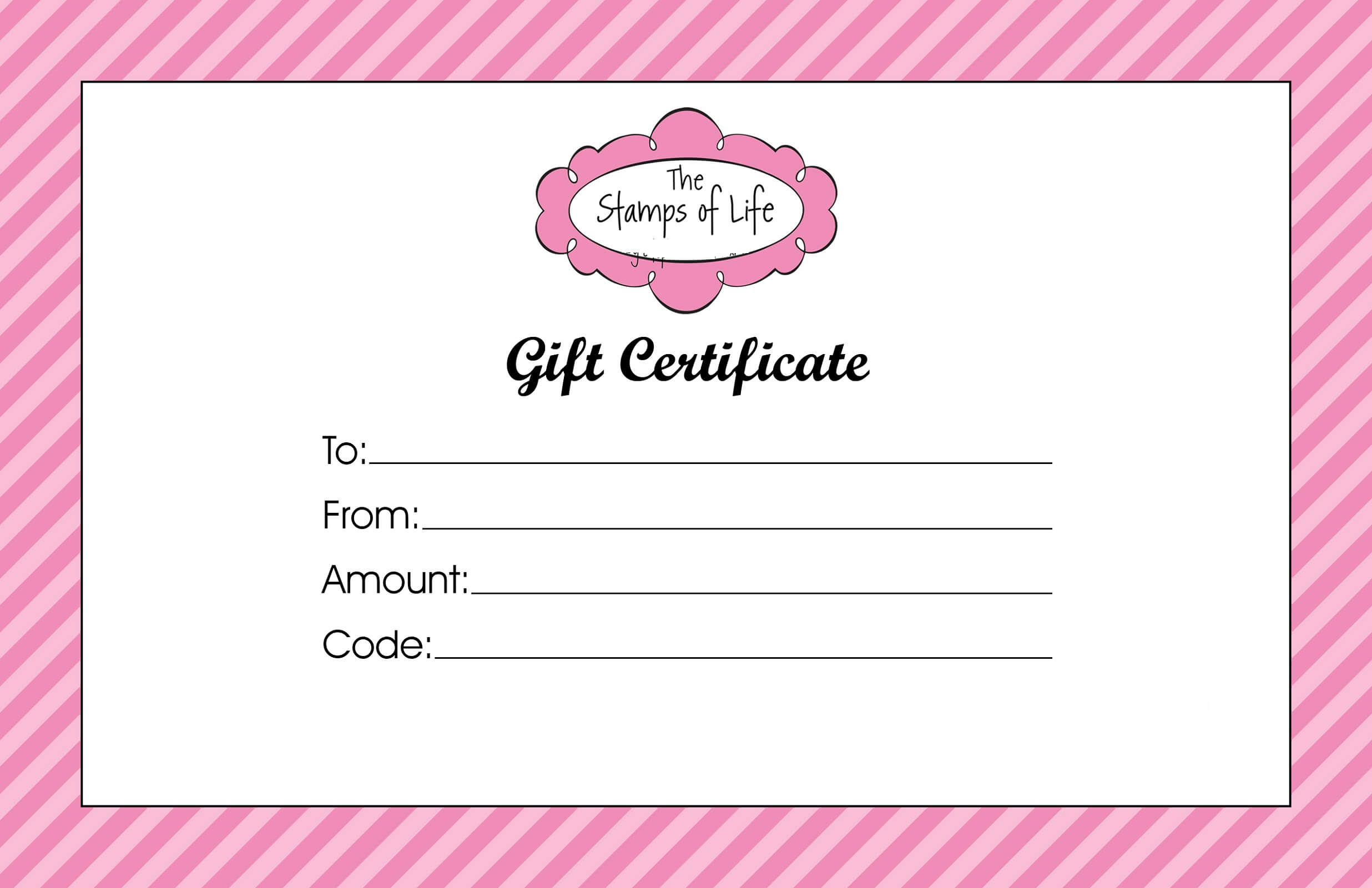 Gift Certificate Templates To Print | Activity Shelter Inside Pink Gift Certificate Template