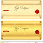 Gift Certificate, Voucher Template. Old Scroll, Pa Stock Regarding Scroll Certificate Templates