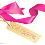 Gift Certificate With A White Background And A Pink Ribbon regarding Pink Gift Certificate Template