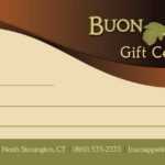 Gift Certificates For Buon Appetito Ristorante & Pizzeria Regarding Pizza Gift Certificate Template