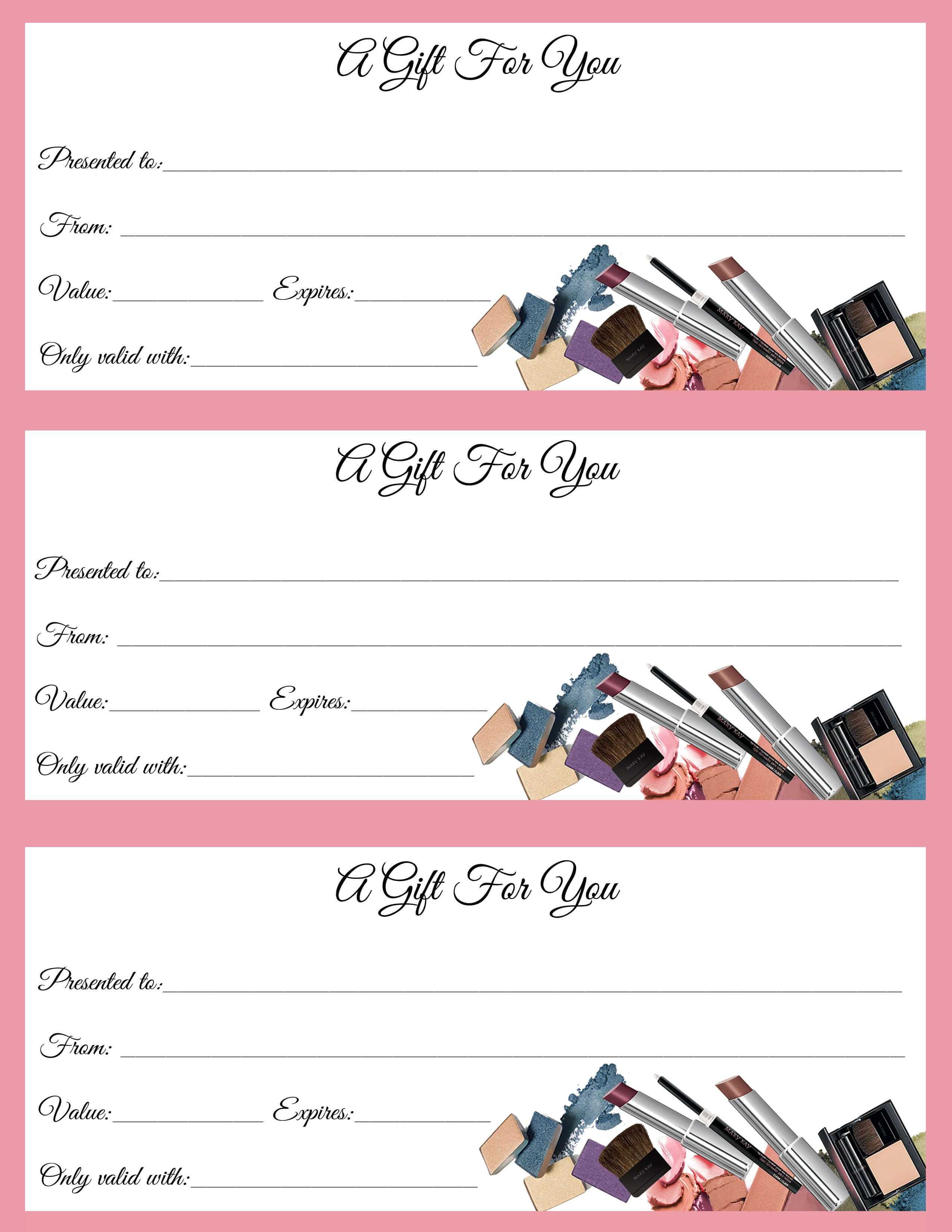 Gift Certificates Just In Time For Call Or Text To Order Jen For Mary Kay Gift Certificate Template