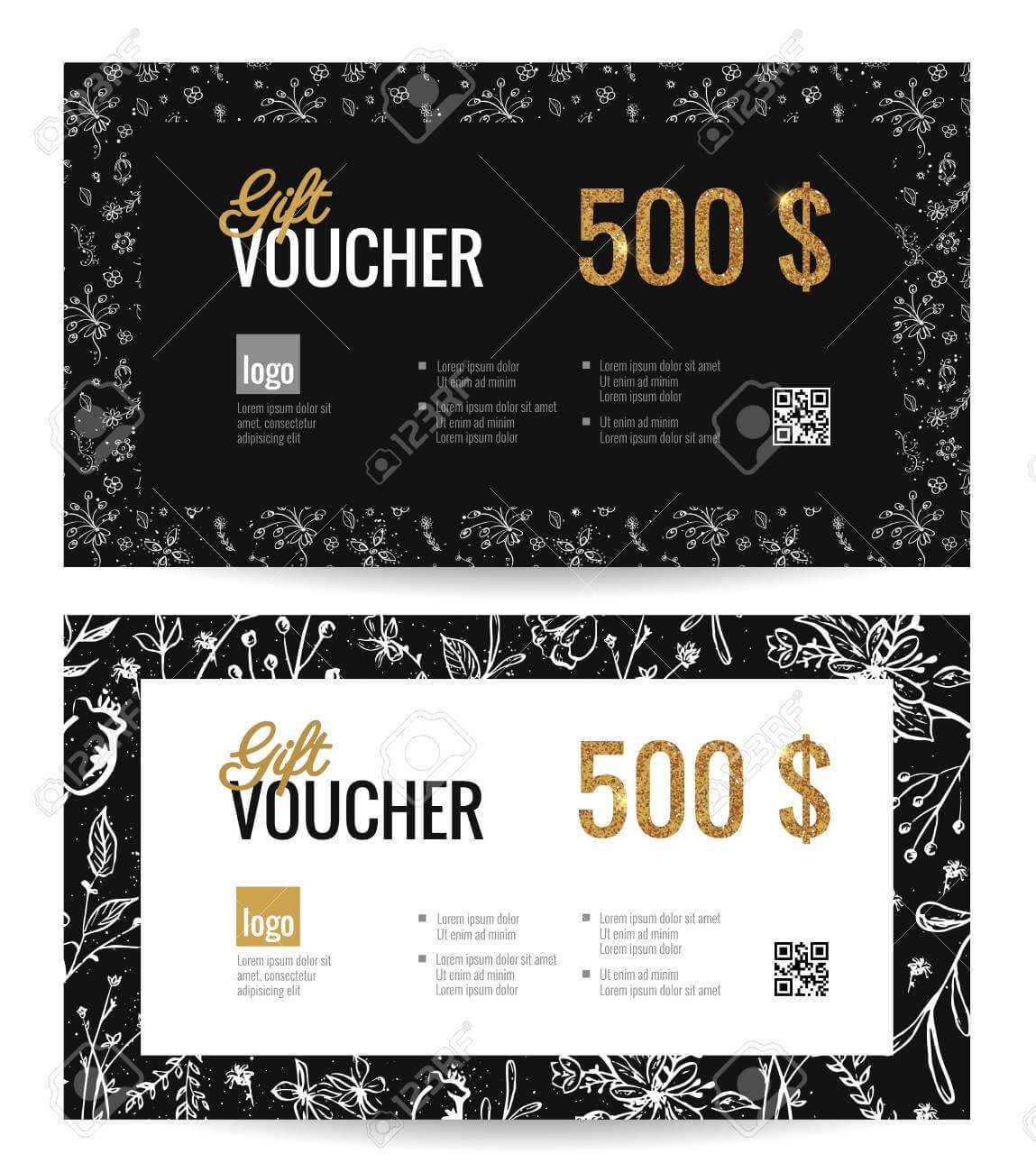 Gift Voucher Coupon Discount. Elegant Gift Certificate Template.. In Elegant Gift Certificate Template