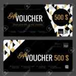 Gift Voucher Coupon Discount. Elegant Gift Certificate Template.. Intended For Black And White Gift Certificate Template Free